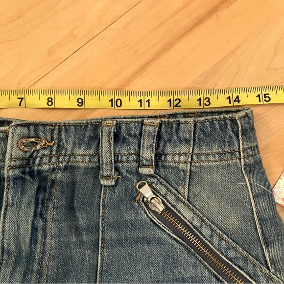 NWT Free People Blue Denim mini Skirt - Picture 7 of 9